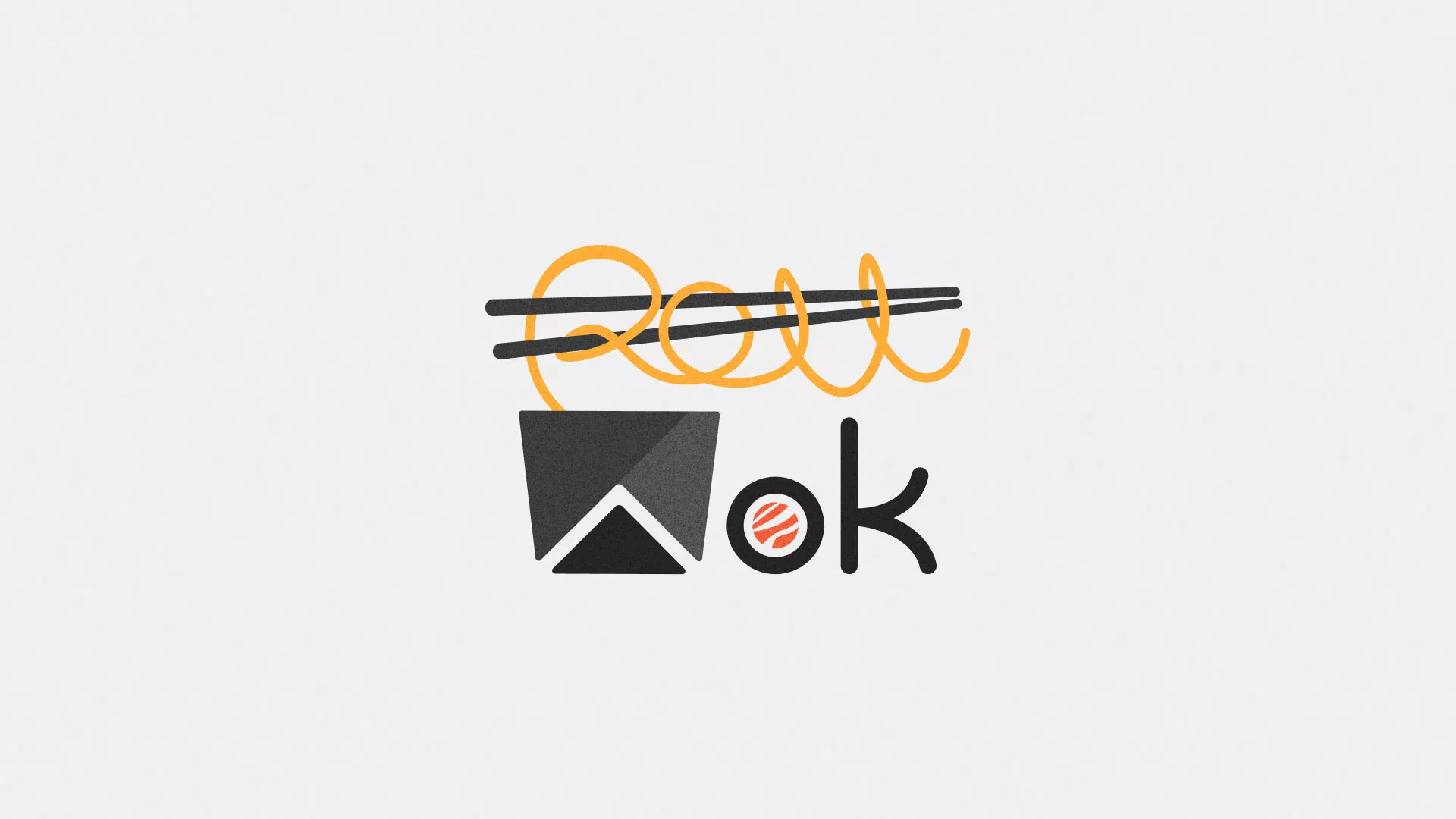 Разработка логотипа суши-бара «Roll Wok Club» в Химках